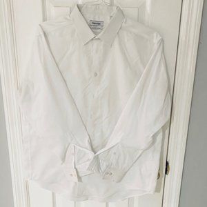 Calvin Klein non-iron slim fit white dress shirt